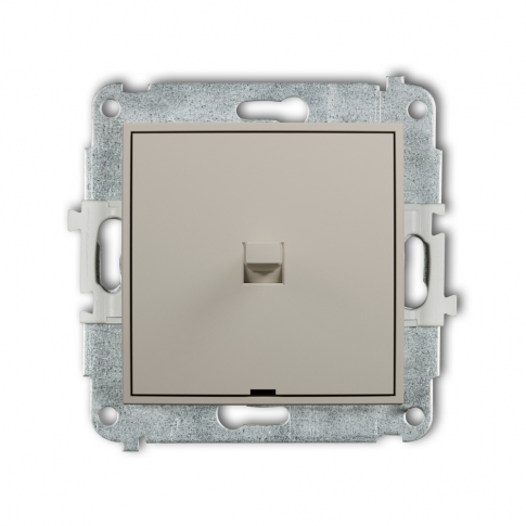 KARLIK - Mechanizm łącznika jednobiegunowego w stylu amerykańskim podtynkowy IP 20, 10AX 250V~ ICON taupe - 60IWPUS-1