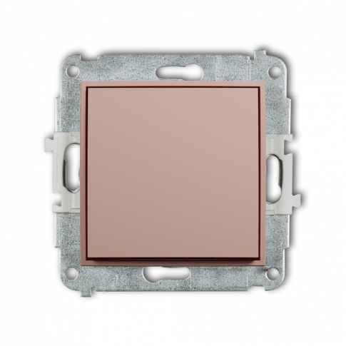 KARLIK - Mechanizm łącznika jednobiegunowego podtynkowy IP 20 / IP 44, 10AX 250V~ ICON łososiowy - 62IWP-1