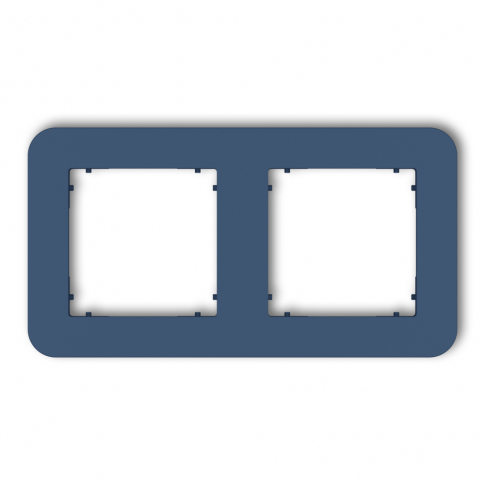 KARLIK - Ramka uniwersalna podwójna zaokrąglona z tworzywa podtynkowy IP 20 MINI navy blue - 64MRTZ-2