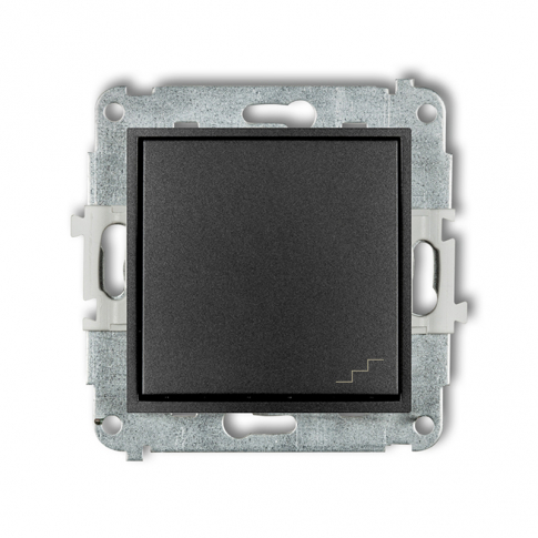 KARLIK - Mechanizm łącznika schodowego podtynkowy IP 20 / IP 44, 10AX 250V~ MINI grafitowy - 11MWP-3