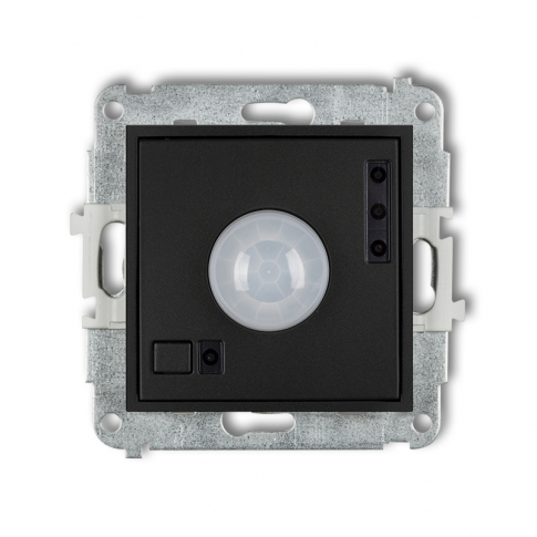 KARLIK - Mechanizm elektronicznego czujnika ruchu  podtynkowy IP 20, 230V~ 50Hz; 3200W MINI czarny mat - 12MCR-1