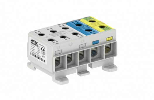 MOREK - Złączka OTL50-5x szary,niebieski, żó/ziel 5x1xAl/Cu 1,5–50 mm2 1000V AC/1500V DC Zacisk uniwersalny  - MAA5050A10