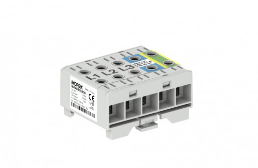 MOREK - Złączka OTL16-5x szary,niebieski, żó/ziel 5x1xAl/Cu 1,5-16 mm2 1000V AC/1500V DC, szyna DIN Zacisk uniwersalny - MAA5016A10