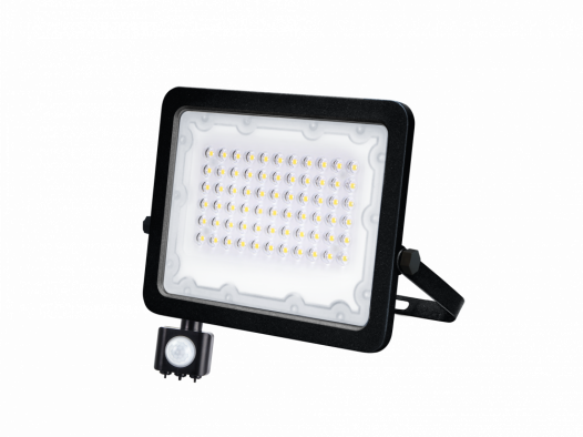 BESTSERVICE - NAŚWIETLACZ LED GALAXI 100W 11000LM 4000K IP65 CZARNY Z CZUJNIKIEM - LFL261S