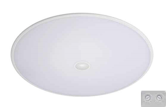 BESTSERVICE - PLAFONIERA LED OVAL 15W 1860LM 4000K IP44 IK10 Z CZUJNIKIEM PIR - LO1554NS