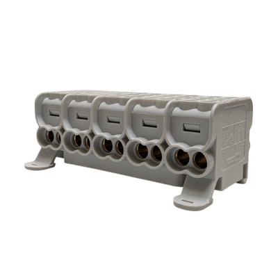 MOREK - Blok dystrybucyjny - rozdzielczy HLAK 25 5P szary 2xAl/Cu 25mm2+16mm2 1000VAC/1500VDC  - MAG5255A00