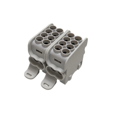 MOREK - Blok dystrybucyjny - rozdzielczy HLAK 25 2P szary 2xAl/Cu 25mm2+16mm2 1000VAC/1500VDC  - MAG2252A00