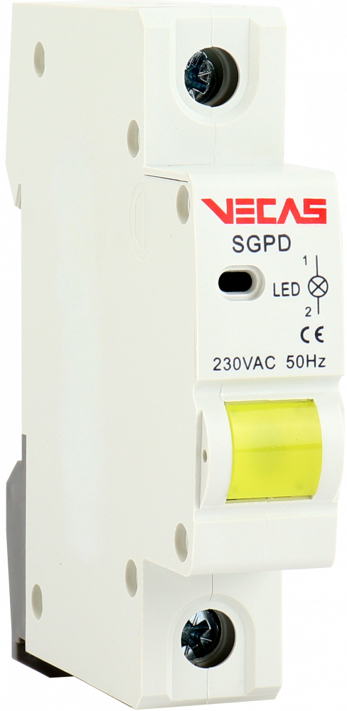 KKLN - Lampka sygnalizacyjna 1 LED żółta 230V AC 1P - VCS-SGPD-1L-Y-1P