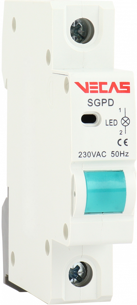 KKLN - Lampka sygnalizacyjna 1 LED zielona 230V AC 1P - VCS-SGPD-1L-G-1P