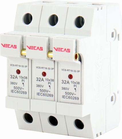 KKLN - Podstawa bezpiecznikowa RT18-32 3P 32A 10x38 - VCS-RT18-32-3P