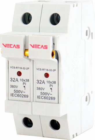 KKLN - Podstawa bezpiecznikowa RT18-32 2P 32A 10x38 - VCS-RT18-32-2P