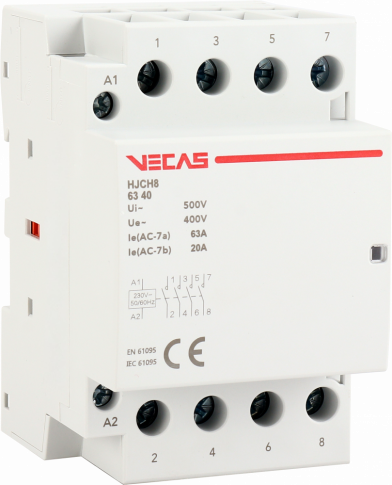 KKLN - Stycznik modułowy 63A 4NO 230V AC - VCS-HJCH8-63-40-230