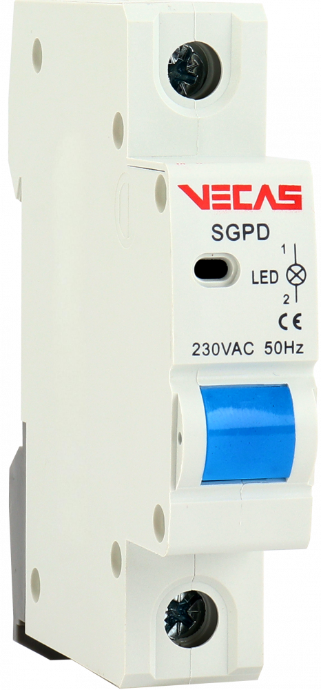 KKLN - Lampka sygnalizacyjna 1 LED niebieska 230V AC 1P - VCS-SGPD-1L-B-1P