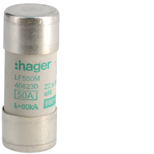 HAGER - WKŁADKA BEZPIECZNIKOWA 22X58MM 50A AM SILNIKOWA - LF550M