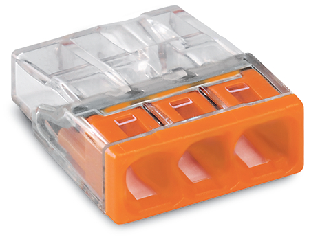 WAGO - SZYBKOZŁĄCZKA 3X0,5-2,5MM2 COMPACT TRANSPARENTNA WAGO. - 2273-203