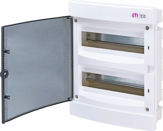 ETI - ROZDZIELNIA PODTYNKOWA TWORZYWO IP40 2X12 MOD DRZWI TRANSPARENTNE ECM24PT-S - 001101075