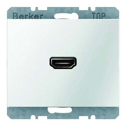 HAGER - GNIAZDO HDMI BIAŁY POŁYSK K.1 - 3315427009