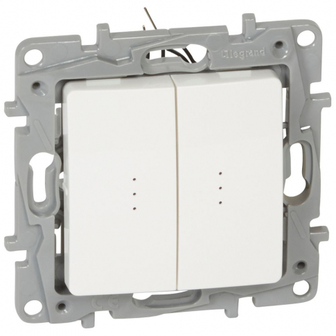 LEGRAND - ŁĄCZNIK WIELOFUNKCYJNY PODŚWIETLANY ZACISKI AUTOMATYCZNE 10AX 250V BIAŁY NILOE - 664714