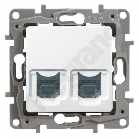 LEGRAND - GNIAZDO 2XRJ45 KAT. 6 STP BIAŁE NILOE - 664776