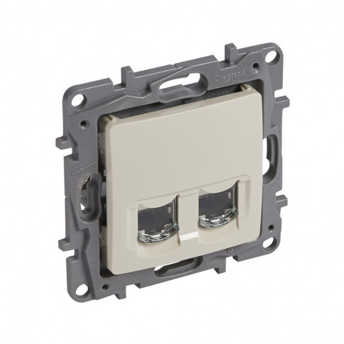 LEGRAND - GNIAZDO 2XRJ45 KAT. 6 STP KREMOWE NILOE - 664876