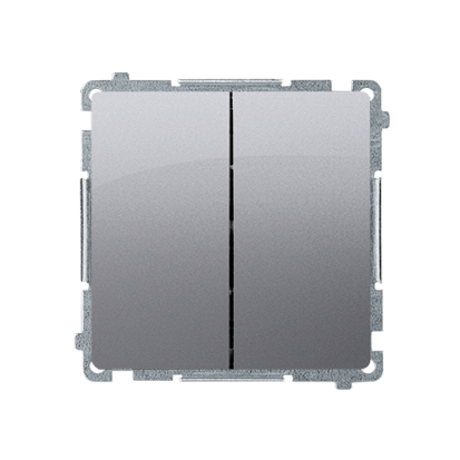 KONTAKT SIMON - Łącznik świecznikowy z podświetleniem LED (moduł) 10AX, 250V~, szybkozłącza; stal inox - BMW5L.01/21