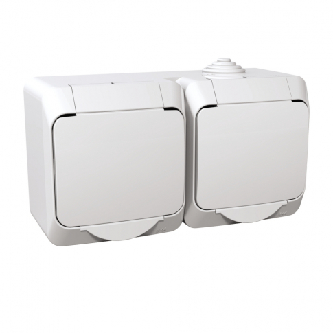 SCHNEIDER ELECTRIC - GNIAZDO PODWÓJNE BIAŁE CEDAR PLUS - WDE000522