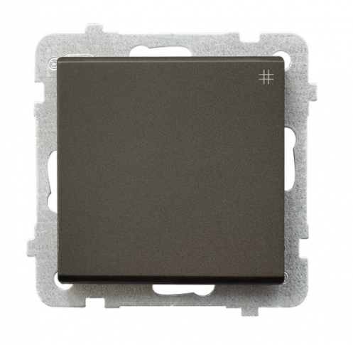 OSPEL - ŁĄCZNIK KRZYŻOWY  ZACISKI AUTOMATYCZNE16AX 250V IP20  CZEKOLADOWY METALIK SONATA - ŁP-4R/m/40