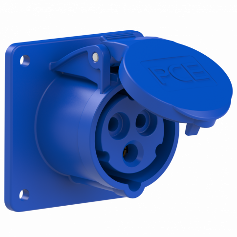 PCE - GNIAZDO TABLICOWE PROSTE TWIST  16A 230V 2P+Z 75x75mm  - 313-6f7