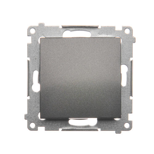 KONTAKT SIMON - ŁĄCZNIK POJEDYNCZY ZACISKI AUTOMATYCZNE 10AX 250V ANTRACYT SIMON 54 - DW1.01/48