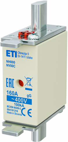 ETI - WKŁADKA TOPIKOWA NH - ZWŁOCZNA / KOMBI NH000 GG 160A/400V - 004181216