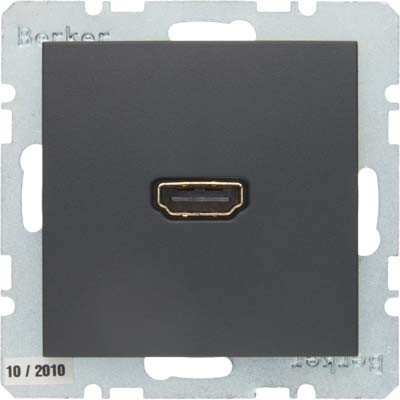 HAGER - GNIAZDO HDMI ANTRACYT MAT B.KWADRAT/B.3/B.7 - 3315421606