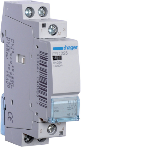 HAGER - Stycznik 24VAC 2NO 25A - ESD225