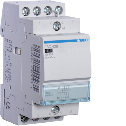 HAGER - Stycznik 230VAC 4NC 25A - ESC426