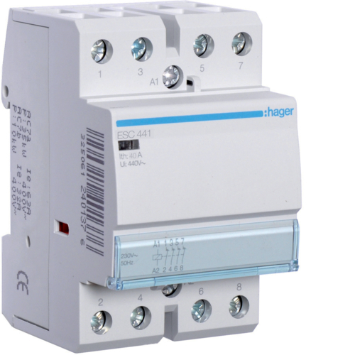 HAGER - STYCZNIK 230VAC 4NC 40A - ESC441