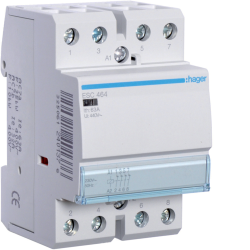 HAGER - Stycznik 230VAC 4NC 63A - ESC464