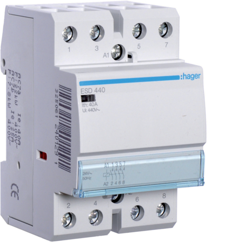 HAGER - Stycznik 24VAC 4NO 40A - ESD440