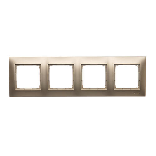 KONTAKT SIMON - RAMKA POCZWÓRNA UNIWERSALNA IP20/IP44 ZŁOTY MAT SIMON 54 - DR4/44
