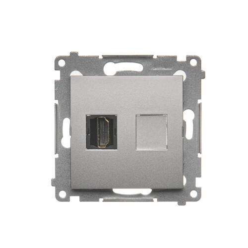 KONTAKT SIMON - GNIAZDO HDMI SREBRNY MAT SIMON 54 - DGHDMI.01/43