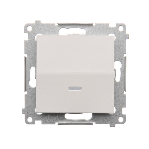 KONTAKT SIMON - Łącznik jednobiegunowy z sygnalizacją załączenia LED (moduł) 10AX, 250V~, szybkozłącza; biały - DW1ZL.01/11