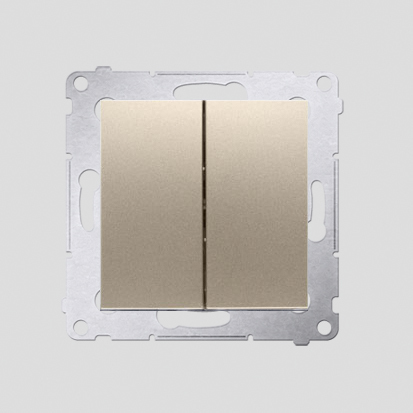 KONTAKT SIMON - ŁĄCZNIK ŚWIECZNIKOWY ZACISKI AUTOMATYCZNE 10AX 250V ZŁOTY MAT SIMON 54 - DW5.01/44