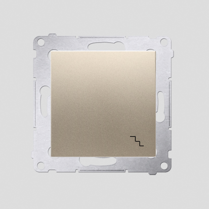 KONTAKT SIMON - ŁĄCZNIK SCHODOWY POJEDYNCZY ZACISKI AUTOMATYCZNE 10AX 250V ZŁOTY MAT SIMON 54 - DW6.01/44
