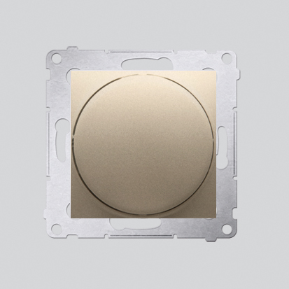 KONTAKT SIMON - Ściemniacz naciskowo-obrotowy (moduł) 20–500 W; złoty mat - DS9T.01/44