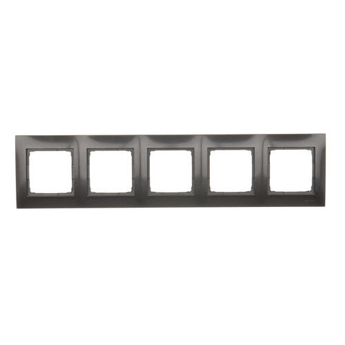 KONTAKT SIMON - Ramka 5-krotna PREMIUM do puszek karton-gips IP20 / IP44; antracyt - DRK5/48