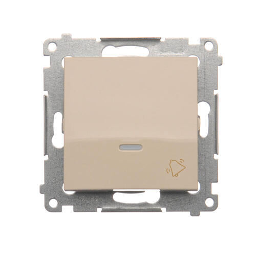 KONTAKT SIMON - Przycisk „dzwonek” z podświetleniem LED (moduł) 10AX, 250V~, szybkozłącza; kremowy - DD1L.01/41