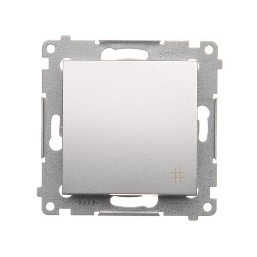 KONTAKT SIMON - ŁĄCZNIK KRZYŻOWY ZACISKI AUTOMATYCZNE 10AX 250V SREBRNY MAT SIMON 54 - DW7.01/43