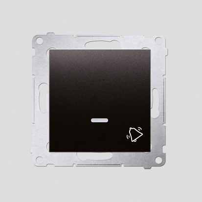 KONTAKT SIMON - Przycisk „dzwonek” z podświetleniem LED (moduł) 10AX, 250V~, szybkozłącza; antracyt - DD1L.01/48