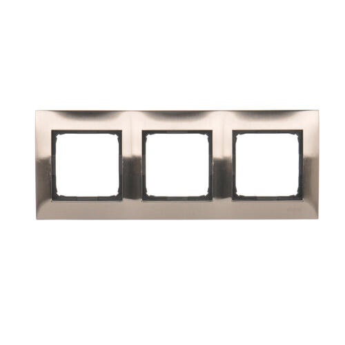 KONTAKT SIMON - RAMKA POTRÓJNA UNIWERSALNA IP20/IP44 INOX SIMON 54 - DR3/61