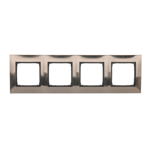 KONTAKT SIMON - RAMKA POCZWÓRNA UNIWERSALNA IP20/IP44 INOX SIMON 54 - DR4/61