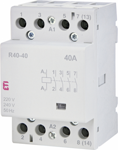 ETI - STYCZNIK MODUŁOWY 40A 4 STYKI ZWIERNE (3 MOD. 4 BIEG.) R 40-40 230V - 002463410