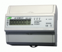 F&F - LICZNIK ENERGII ELEKTRYCZNEJ 3 BIEGUNY Z PROGRAMOWALNĄ PRZEKŁADNIĄ RS-485 MODBUS LCD KL.1 LE-03M CT - LE-03M-CT